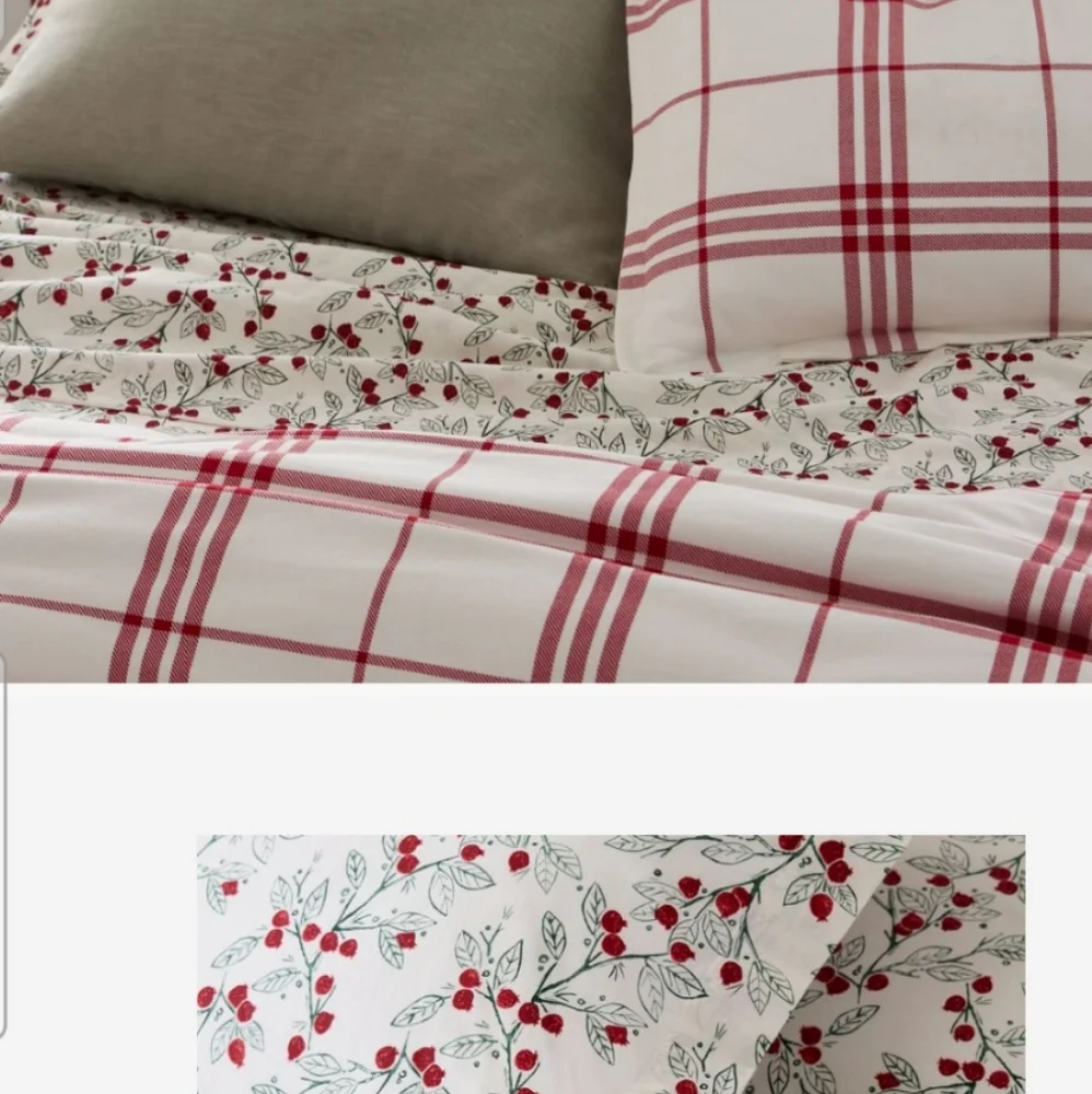 West Elm Pomegranate Percale King Sheet Set